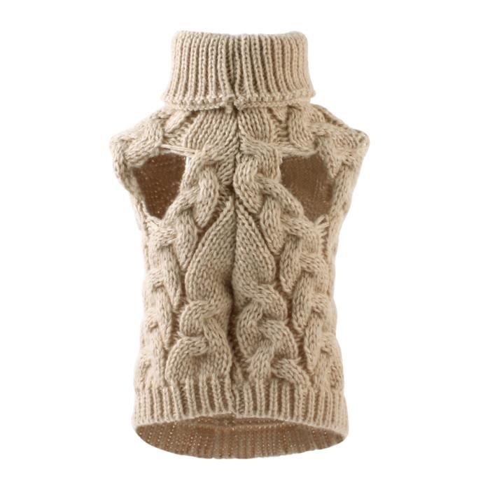 Comparer les prix de Vêtements en laine pour chiens - VVIKIZY - Beige - Taille M