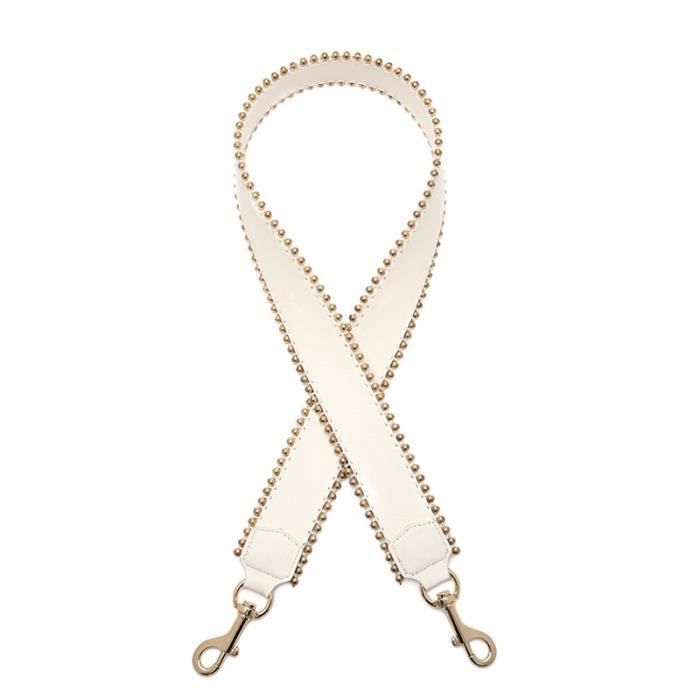 Sangle De Sac En Cuir Véritable Réglable - Bandoulière Large 3,8 Cm - Longueur 89-99 Cm - Avec Mousqueton - Accessoire Bricolage