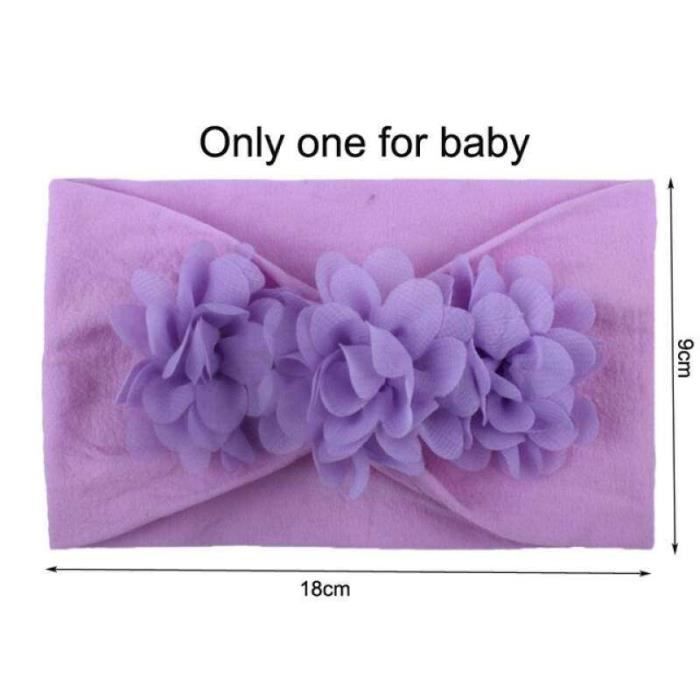 Bandeaux Bébé Fille Lot De 2 - Coton Doux, Nœud Décoratif - Accessoire Cheveux Pour Enfant - 13