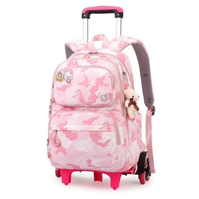 Cartable a Roulette Fille Lger Sac Roulette Enfant Primaire