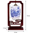 lampe de table Xiaokeai Lampe agrave Poser AbatJour en ceacuteramique agrave la Main Asiatique Oriental Vintage Lampe de Chevet 371-1