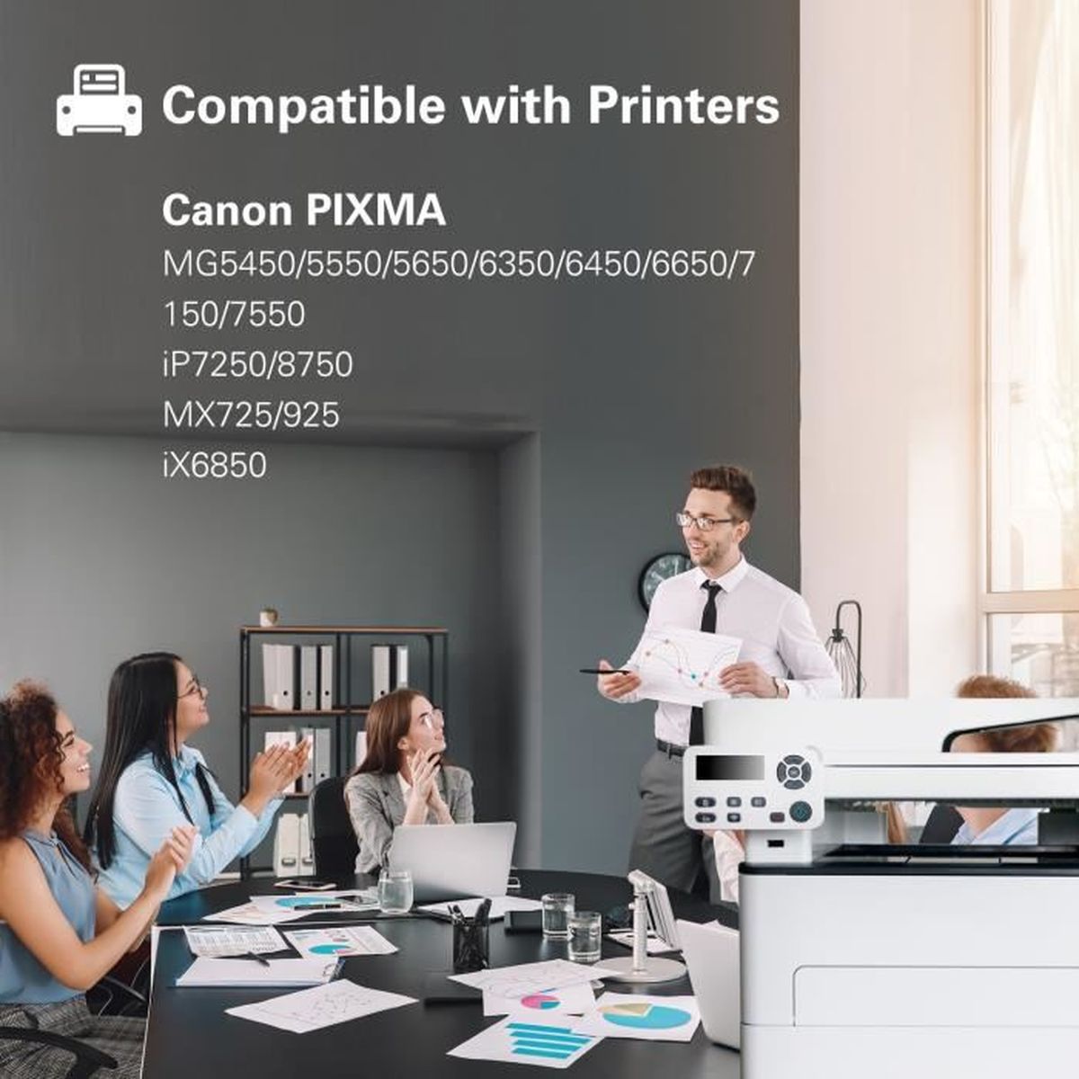 Canon PGI-550XL CLI-551XL Cartouche d'encre, PGI550XL CLI551XL Compatible  pour Canon PIXMA MG5550 MG5650 MG6350 MG7150 MG755,[Z218] - Cdiscount  Informatique