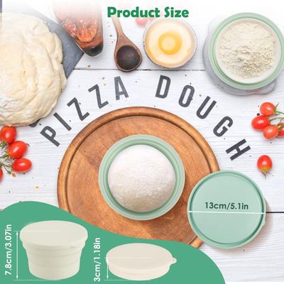 Panier Pliable Pizza 6 Paniers Fermentation Pliables Silicone - 13cm - Pour Pain & Pizza Kit Démarrage Pizza
