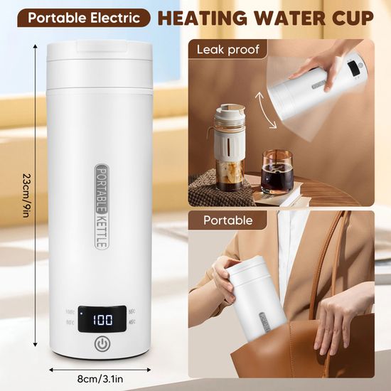 Mini Bouilloire électrique Portable 0.8L - 600W - Compacte Et Sûre Pour Voyage, Bureau Ou Appartement
