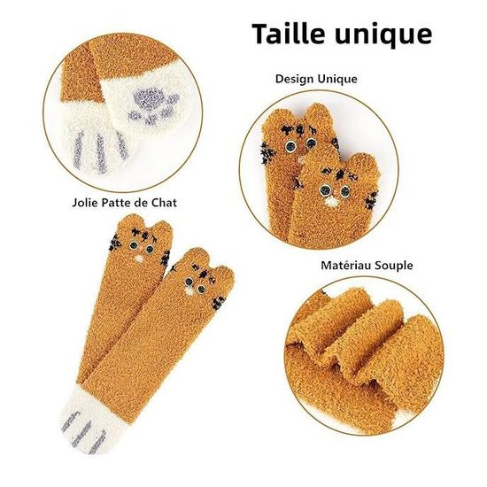 TUONYIS Lot De 5 Paires Chaussettes Thermiques Femme – Peluche Intérieure Ultra Chaude – Antidérapantes Hiver Maison (Rose, Bleu, Vert, Rouge, Kaki)