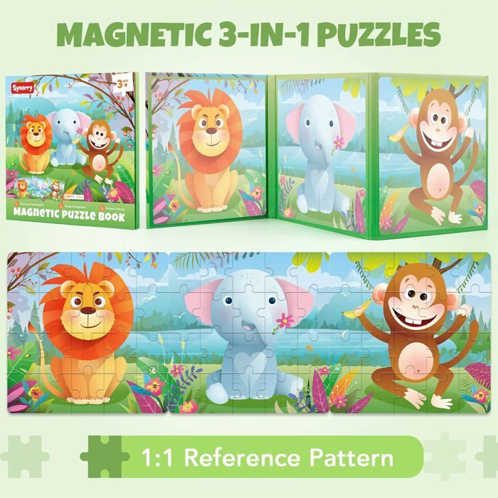 SYNARRY – Puzzles dinosaures magnétiques pour enfants de 3 à 5 ans, jouets dinosaures de voyage | 20-Piece Magnetic Travel Puzzle for Kids Ages 4-6, Car Airplane Road Trip Activities, Quiet Toys SYNARRY – Puzzles dinosaures magnétiques pour enfants de 3 à 5 ans, jouets dinosaures de voyage | 20-Piece Magnetic Travel Puzzle for Kids Ages 4-6, Car Airplane Road Trip Activities, Quiet Toys