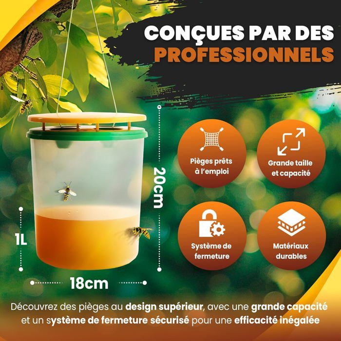 MiceCo 2X Pièges à Guêpes Professionnels Grande Taille Piège à Frelon — free download