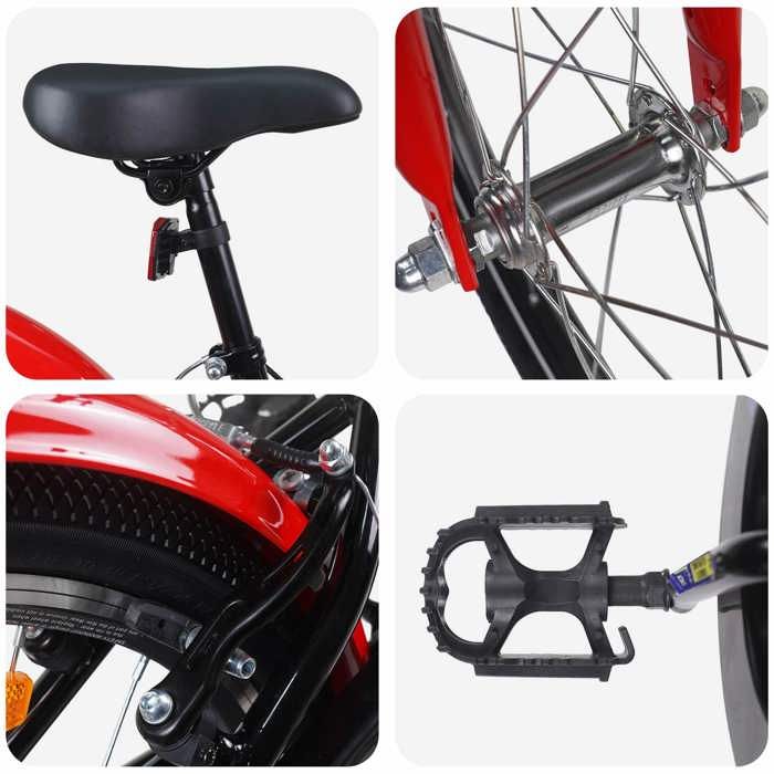 VidaXL Vélo Enfant 22 Pouces – Classique, Acier Robuste, Freins Faciles, Pour 7 à 12 Ans
