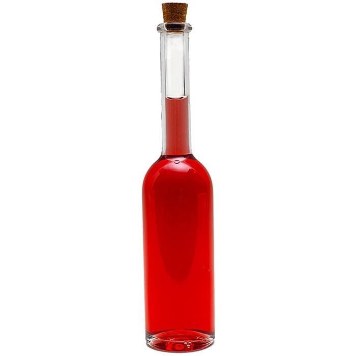 Lot de 20 bouteilles vides en verre transparent 100 ml avec bouchon,  bouteille d'alcool, bouteille d'huile, bouteille avec bouchon : :  Cuisine et Maison
