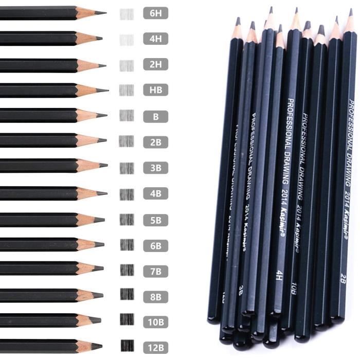 Crayons à Dessin En Graphite Pour - 430319 Noir - Cdiscount Beaux-Arts et  Loisirs créatifs