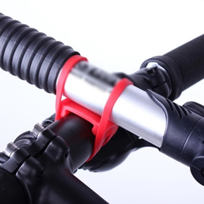 Rouge - Sangle de vélo en Silicone avec éclairage avant, support de sangle  en caoutchouc, fixation du guidon