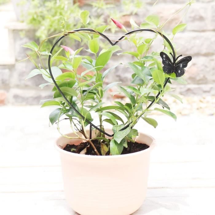 Treillis Grimpant En Rotin Métal 130 Cm - Support Pour Roses, Pois De Senteur, Tomates - Noir Ou Blanc