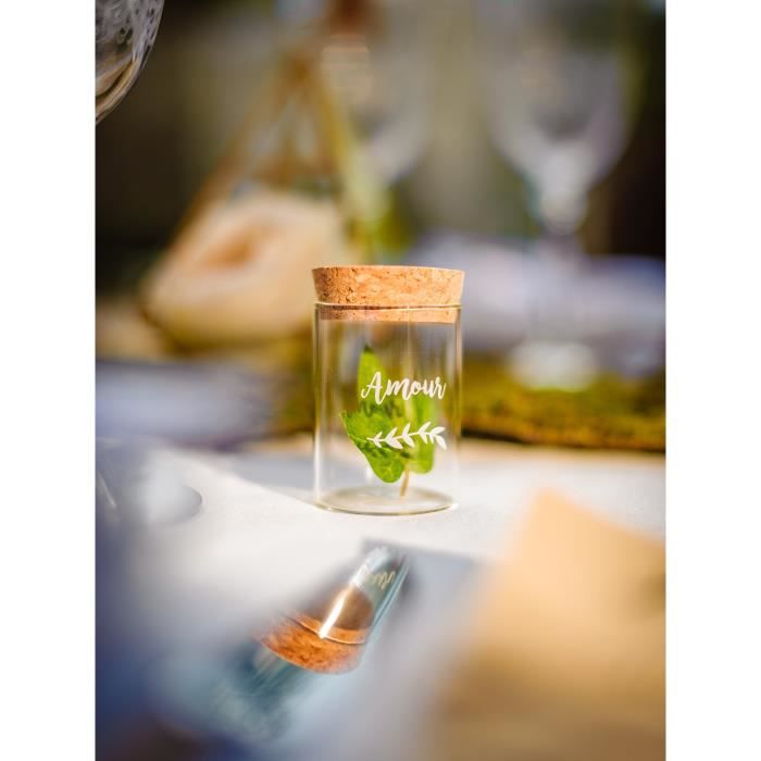Fiole en verre avec bouchon en liège 6 cm - Transparent - Cdiscount Maison