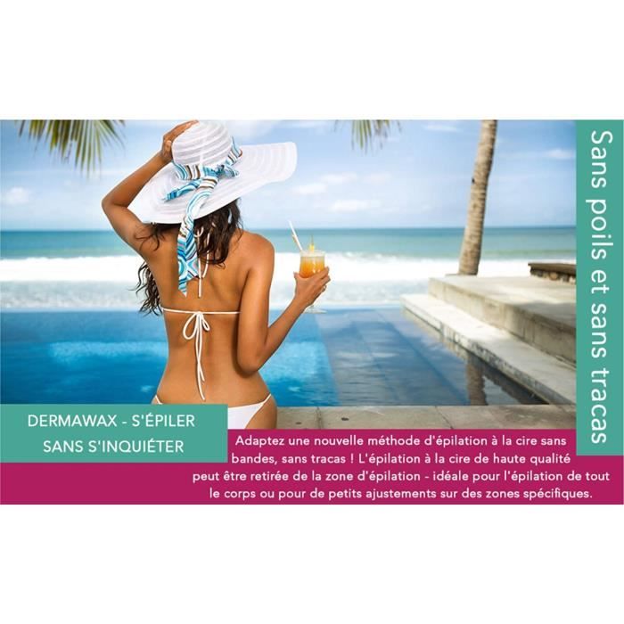 Dermawax Perles de cire Aloe Vera Premium de 1 kg sans bandes de cire pour  l'pilation, cire pour le corps entier  la cire - Cdiscount Au quotidien