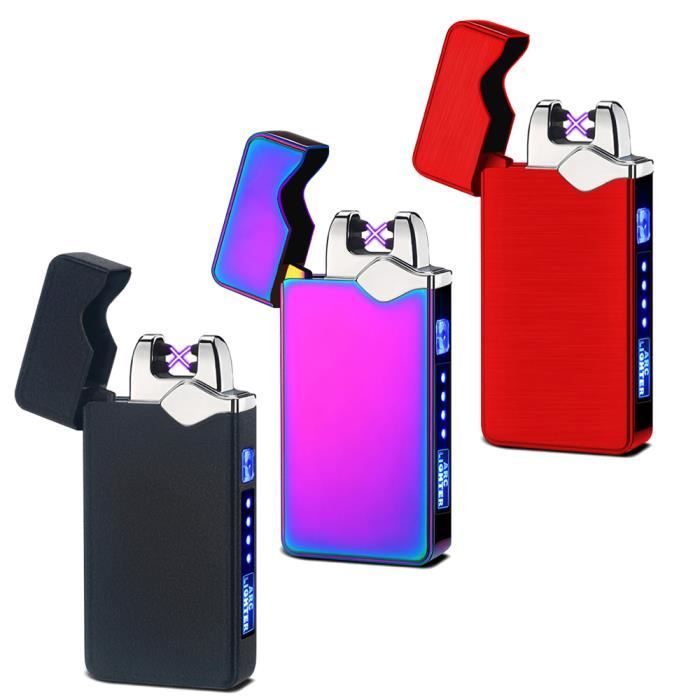 Plasma léger, double Arc Briquet USB rechargeable sans flamme Briquet