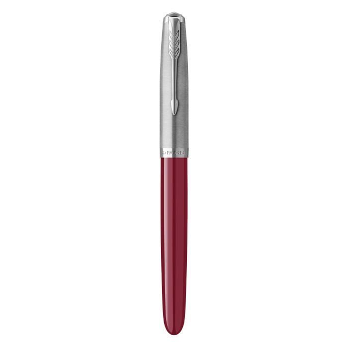Stylo Plume Parker 51 Vintage - Résine Bordeaux, Capuchon Métal, Plume Or 18K - Occasion