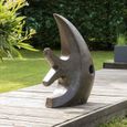 Statue design de jardin poisson - WANDA COLLECTION - 78 cm - Marron - Fibro-ciment - Effet rouillé-2