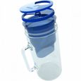 Wessper bleu marine Carafe en verre 2.5 Litres avec 1 filtre à eau (compatible avec Brita Maxtra) Eau filtrée avec grand goût-2
