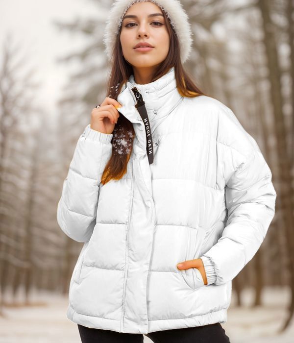 Doudoune femme couleur blanche Manches longues Capuche Blanc