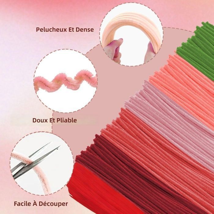 Kit de Fleurs DIY 300Pcs – Fil Chenille Pastel pour Enfants, Cure-Pipe Fleur avec Tige Verte, Pistil, Ruban, Papier Cadeau – Loisir Créatif Bouquet de Roses Kit de Fleurs DIY 300Pcs – Fil Chenille Pastel pour Enfants, Cure-Pipe Fleur avec Tige Verte, Pistil, Ruban, Papier Cadeau – Loisir Créatif Bouquet de Roses