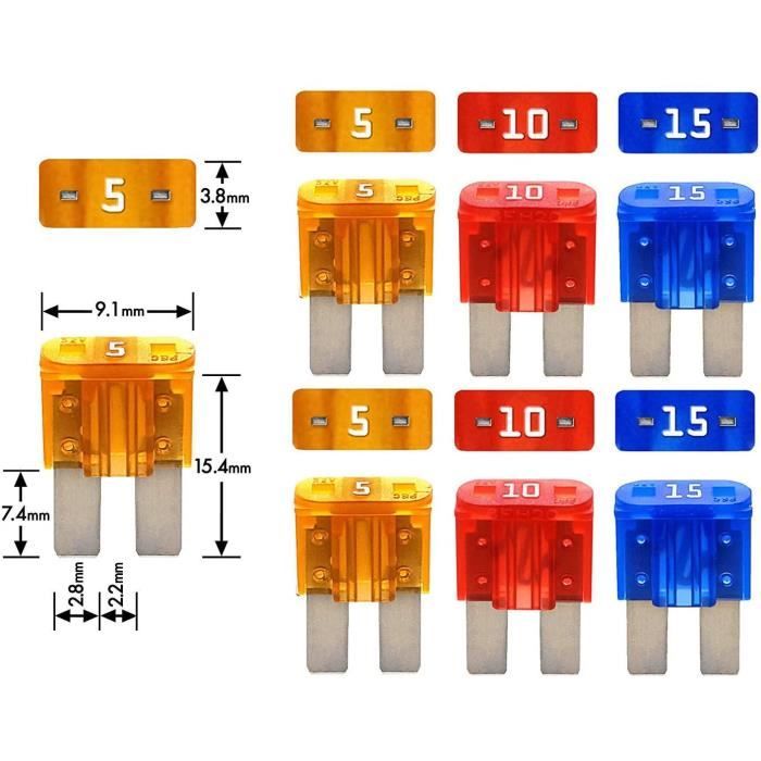 SUPRBIRD Porte-fusibles de Voiture 12v, 24 Pièces Add-A-Circuit