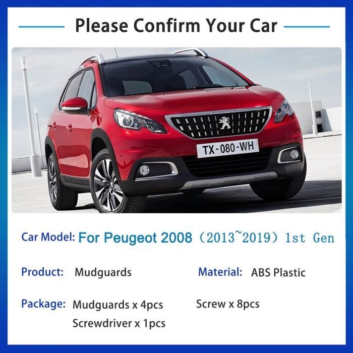 Pièces Auto,Garde-boue pour Peugeot 2008 2013 ~ 2019, accessoires