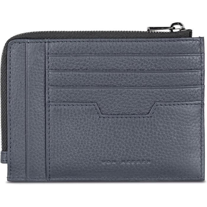 Luojuny Étui à Cartes En Simili Cuir - Portefeuille Compact Avec Fermeture Magnétique, Abricot