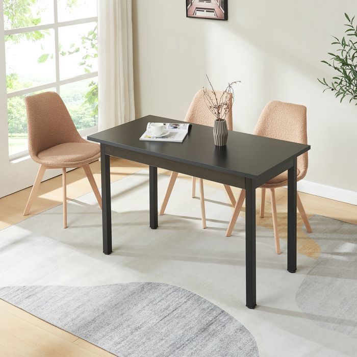 Table En.casa Montage Simple Table A Manger 120 Cm En.casa Table Salle à Manger 4 Personnes - 120x75x60cm - Panneau Particules 18mm - Blanc Moderne Table à Manger Meuble Salle à Manger Montage Facile