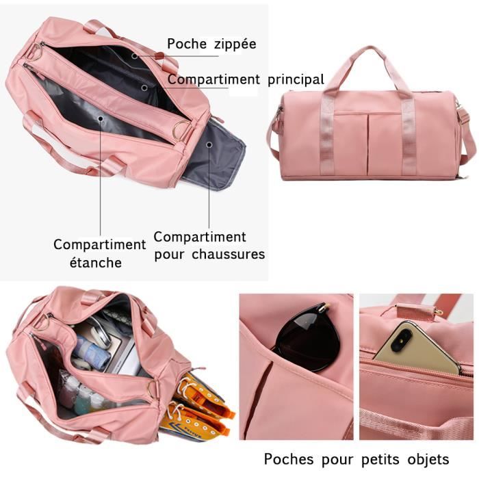 Sac À Dos De Sport Avec Rangement De Chaussures Pour Femme,fitness, Voyage,  Imperméable, Sec Et Humide, Rose, - Gym Sacs - AliExpress