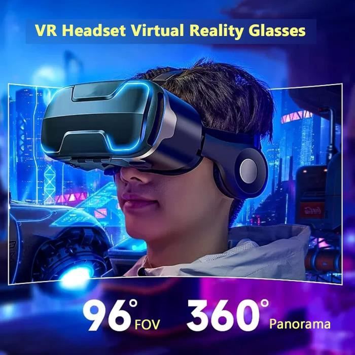 Casque VR Avec Manette - Pour Smartphones 4,7 à 7,8 Pouces | Réalité Virtuelle 3D, Jeux Et Films, Réglage Pupillaire - 4