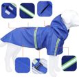 Ecent Manteau Imperméable Vêtement de Pluie Encapuchonné avec Bande Réfléchissante pour tout Type de Chien (Bleu,4XL)-3
