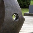 Statue design de jardin poisson - WANDA COLLECTION - 78 cm - Marron - Fibro-ciment - Effet rouillé-3