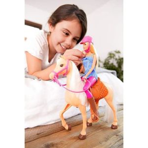 Barbie et son cheval Cdiscount Jeux Jouets