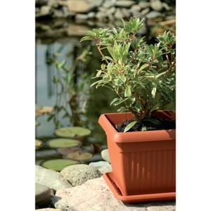 Pot De Fleurs Blim Verona - Vert Anis - 30 Cm De Diamètre - Plastique Recyclable - Design épuré
