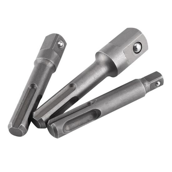Kit 5 Douilles Hexagonales Avec Adaptateurs SDS Plus - Pour Marteau Perforateur, Perceuse, Conversion SDS Vers 1/2", 3/8", 1/4"
