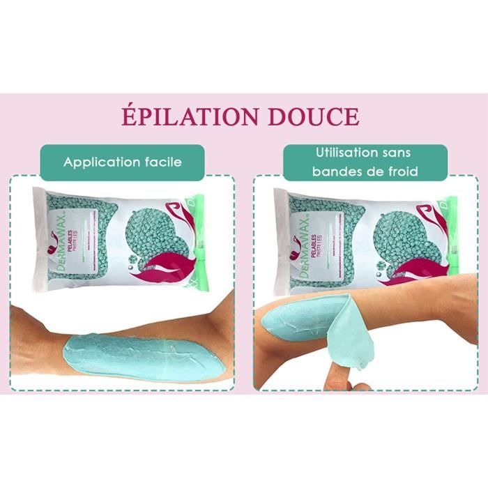 Dermawax Perles de cire Aloe Vera Premium de 1 kg sans bandes de cire pour  l'pilation, cire pour le corps entier  la cire - Cdiscount Au quotidien