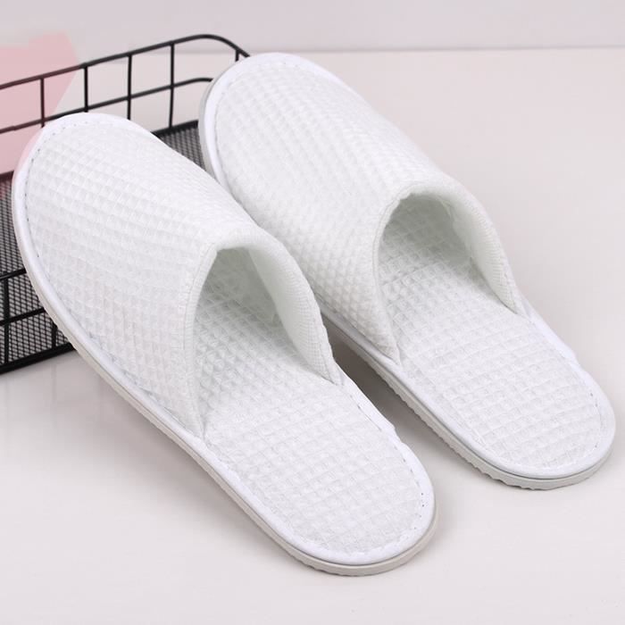 Chambre d'hôtel pour adultes chaleureux chaussons White Disposable clients  de l'hôtel Pantoufles pour compagnie aérienne - Chine Chaussures et  Chaussures prix