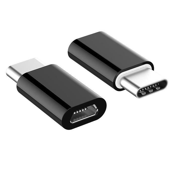 ADAPTATEUR USB-C / MICRO-USB, M / F, METAL, NOIR