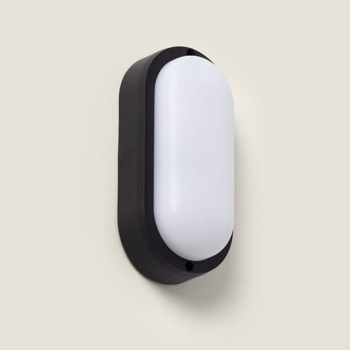 LEDKIA LED Deckenleuchte Oval – 15W, IP65, 3000K Warmweiß, Für Innen & Außen, 85x173 Mm