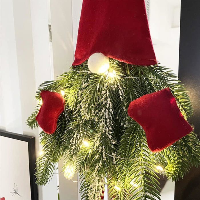 Lutin Farceur De Noel Fille, Porte Magique Lutin De NoëL Kit, Elfe Farceur Noel DéCoration, Bottes, Sucre D'orge, Arbre De NoëL, ÉChelle En Bois