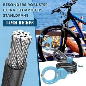 Cadenas Velo,Anstore Antivol en U pour Vélo Haute Sécurité avec Clé,Antivol de Vélo en