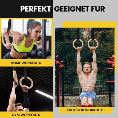 Anneaux de gymnastique en bois - La Boutique du Cirque Anneaux de gymnastique en bois - La Boutique du Cirque