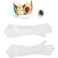 Set accessoires Princesse Peach™ Adulte - Nintendo - Coiffe, gants et médaillon - Blanc, rouge, bleu-0