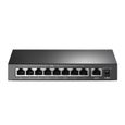 TPLINK TL-SF1009P 9-ports PoE+ Switch TL-SF1009P PoE+ Switch 8x 10/100Mbps PoE+ + 1x RJ45 10/100 Non-PoE 65W 802.3at/af Desktop-0