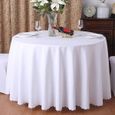 blanc nappe de mariage lavable, couleur unie, violet, vin rouge, pour fête, Banquet, décoration de Table, 1 p-0
