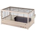 FERPLAST Cage ARENA 80 pour cochons d'inde - Bois de pin nordique - Normes FSC -  82 x 52 x 45,5 cm-0