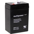 Batterie au plomb 6 V 4.5 Ah multipower PB-6-4,5-4,8 plomb (AGM) (l x h x p) 70 x 105 x 47 mm connecteur plat 4,8 mm sans entretien-0