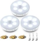 ZEMINPEOEL Veilleuse LED Automatique, Lampe Detecteur de Mouvement Interieur, Lumiere Autocollante USB Pile Rechargeable, LED Sans Fil (Blanc)