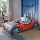 KOBI Lit enfant auto "Spider"+ sommier + matelas 140x70 cm