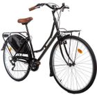 MOMABIKES Moma Bikes - Vélo de Ville Hollandais 28" - SHIMANO 6 Vitesses - Selle Comfort - Noir